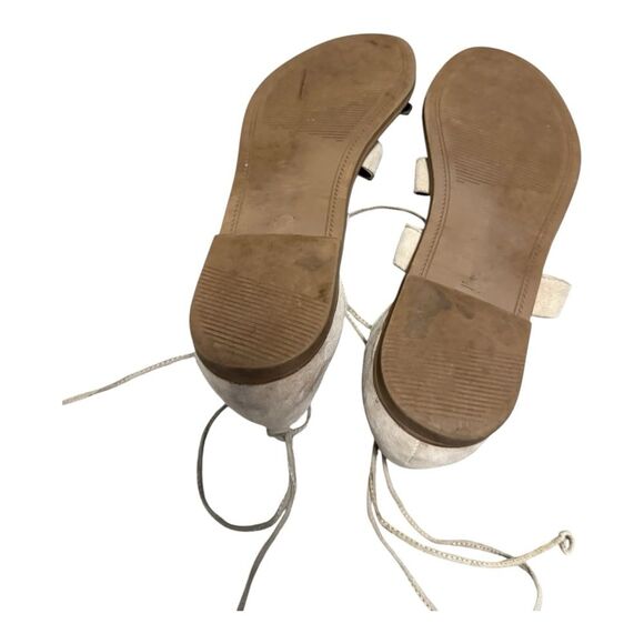 STEVE MADDEN Women's Nude Sanndee Lace Up Strappy gladiator Sandal Sz 9.5 - Picture 7 of 10